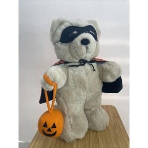Vtg‎ 1984 Dakin Halloween Bear 10" Plush Trick or Treat Teddy with Pumpkin Clean